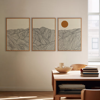 Dreiteiliges Poster: Geschichten aus den Südlichen Japanischen Alpen