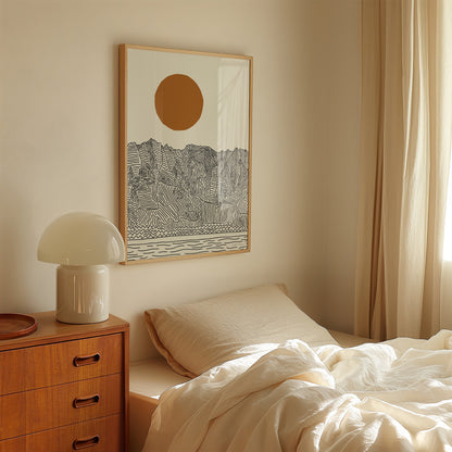 Tropische Pracht: Kauai Hawaii Lijntekening Poster