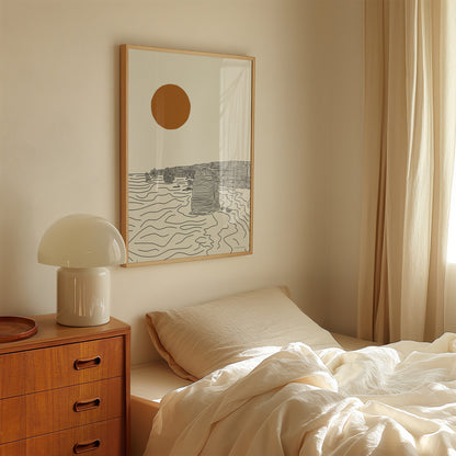 Lijntekening Poster: Een Stukje Great Ocean Road aan je Muur