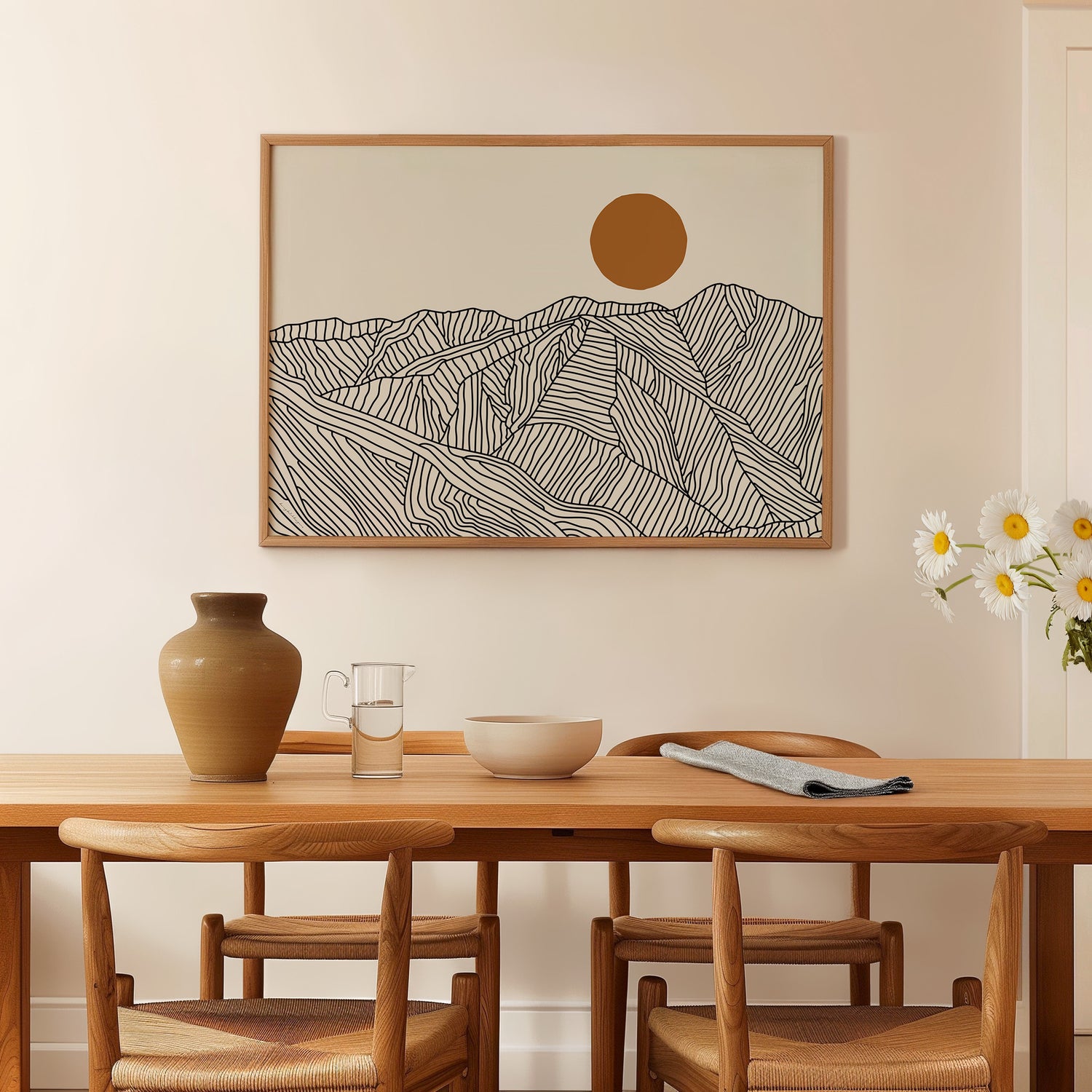 Horizontales Poster: Ein Blick über Japans Südliche Alpen