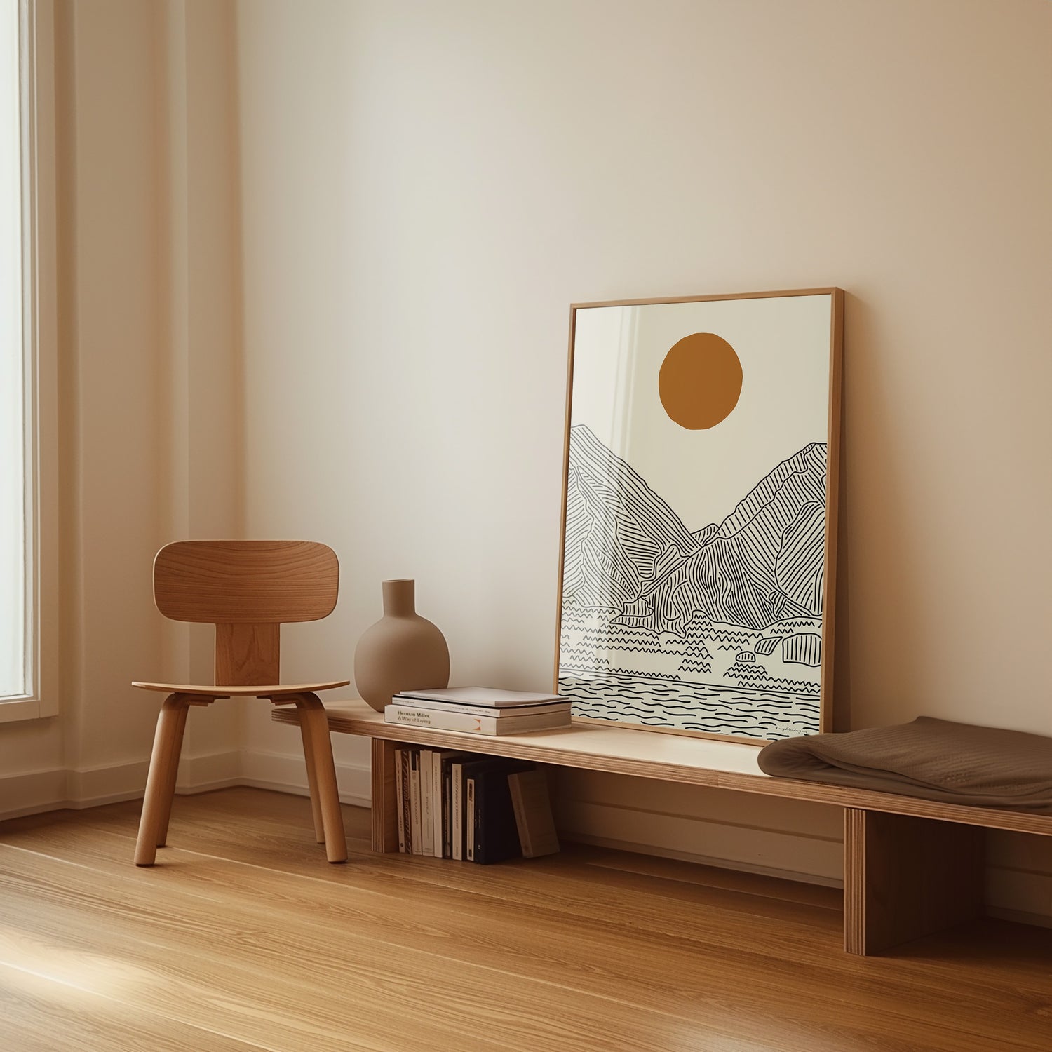 Lijntekening Maui Hawaii – Tropische Rust